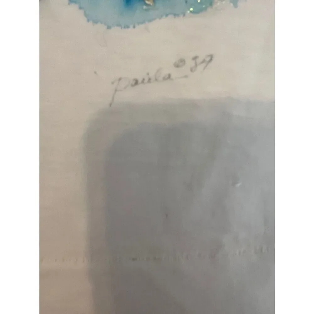 Vintage Hand painted original by Paula signed ‘89 Fish and Ocean Maui EVC